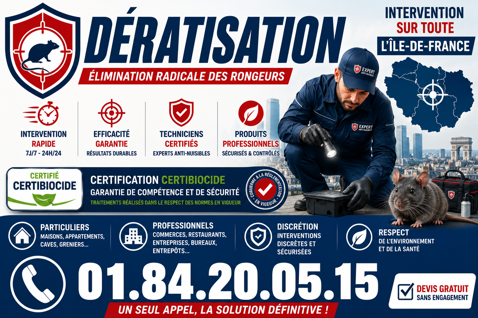 Deratisation Franconville